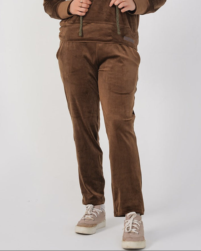 Ribbed velvet Trouser - Brown