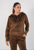 Rib Lounging Hoodie -Brown
