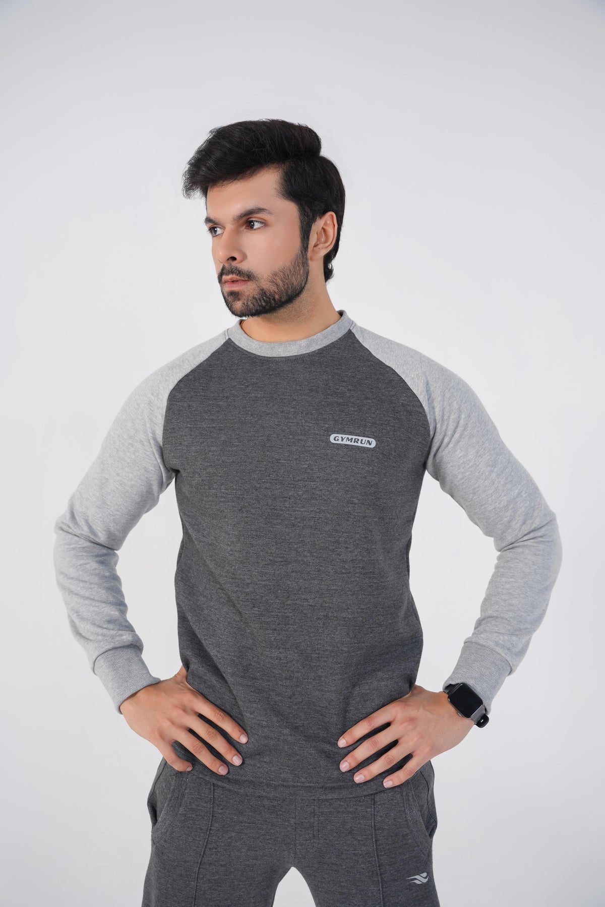 Rhythm Crew Sweat shirt - Charcoal/Heather Grey