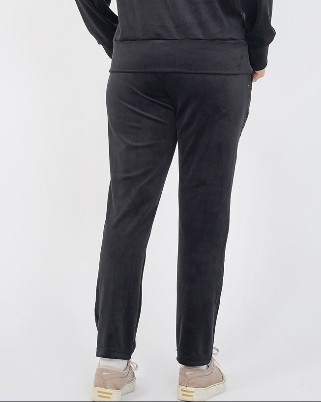 Ribbed velvet Trouser-Black