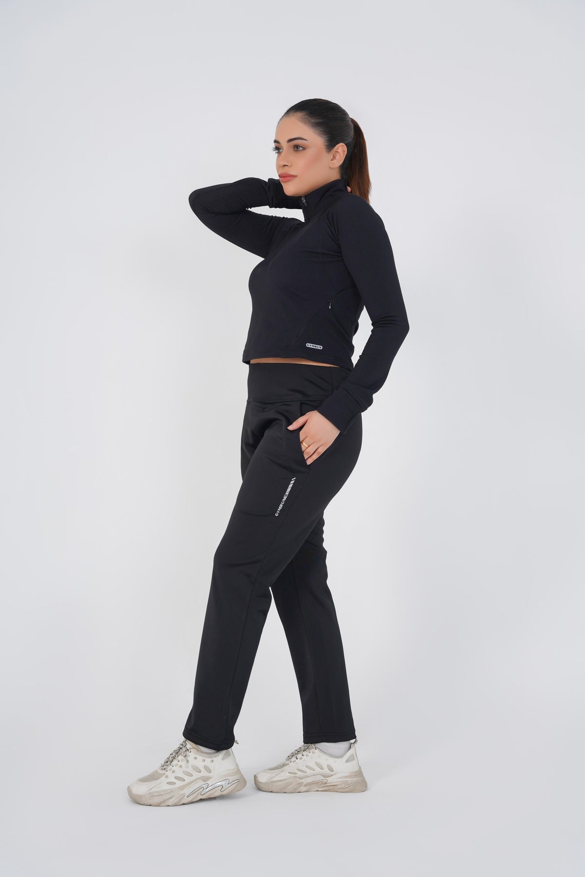 Vital Cropped Jacket Half zipper - Black