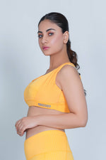 Classic Vent Set - Yellow(Sports Bra + Legging)