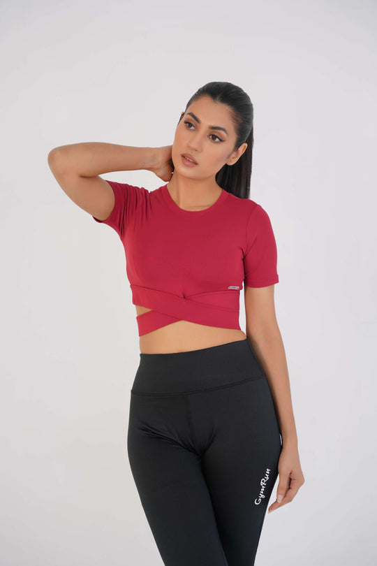 Cropped Wrap Tee
