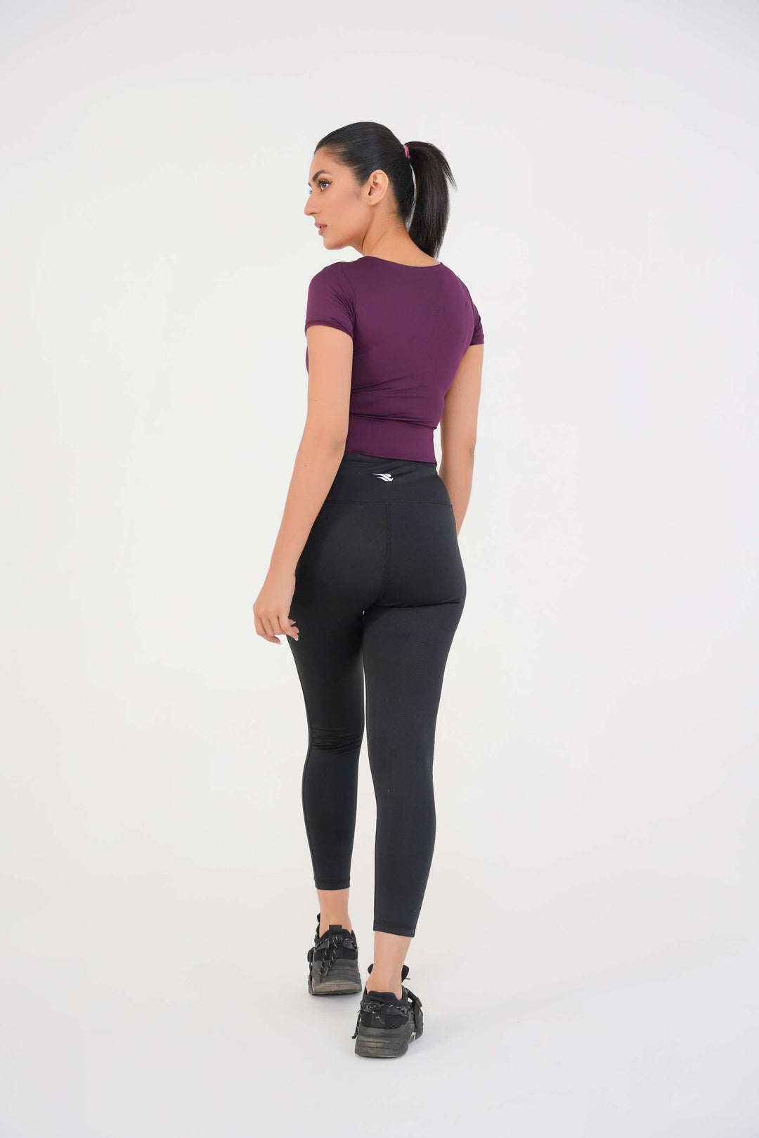 V Neck Cropped T-Shirt