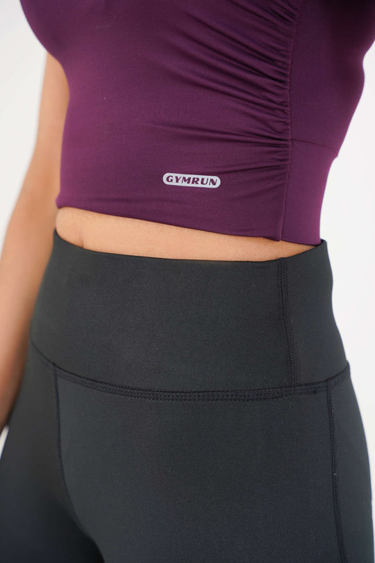 V Neck Cropped T-Shirt