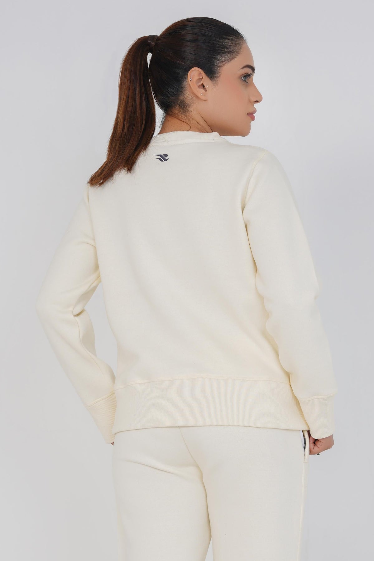 Supreme Round Neck Sweat Shirt - Off White