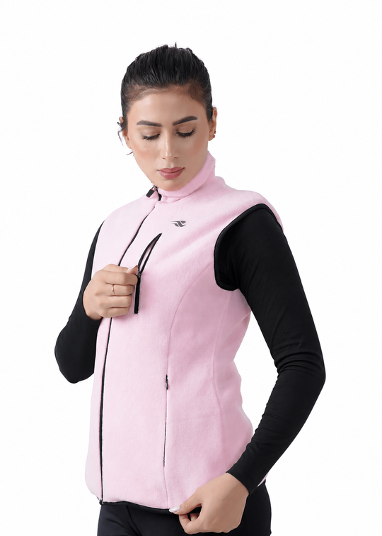 Chill Wave Polar Vest - Pink GYMRUN Activewear