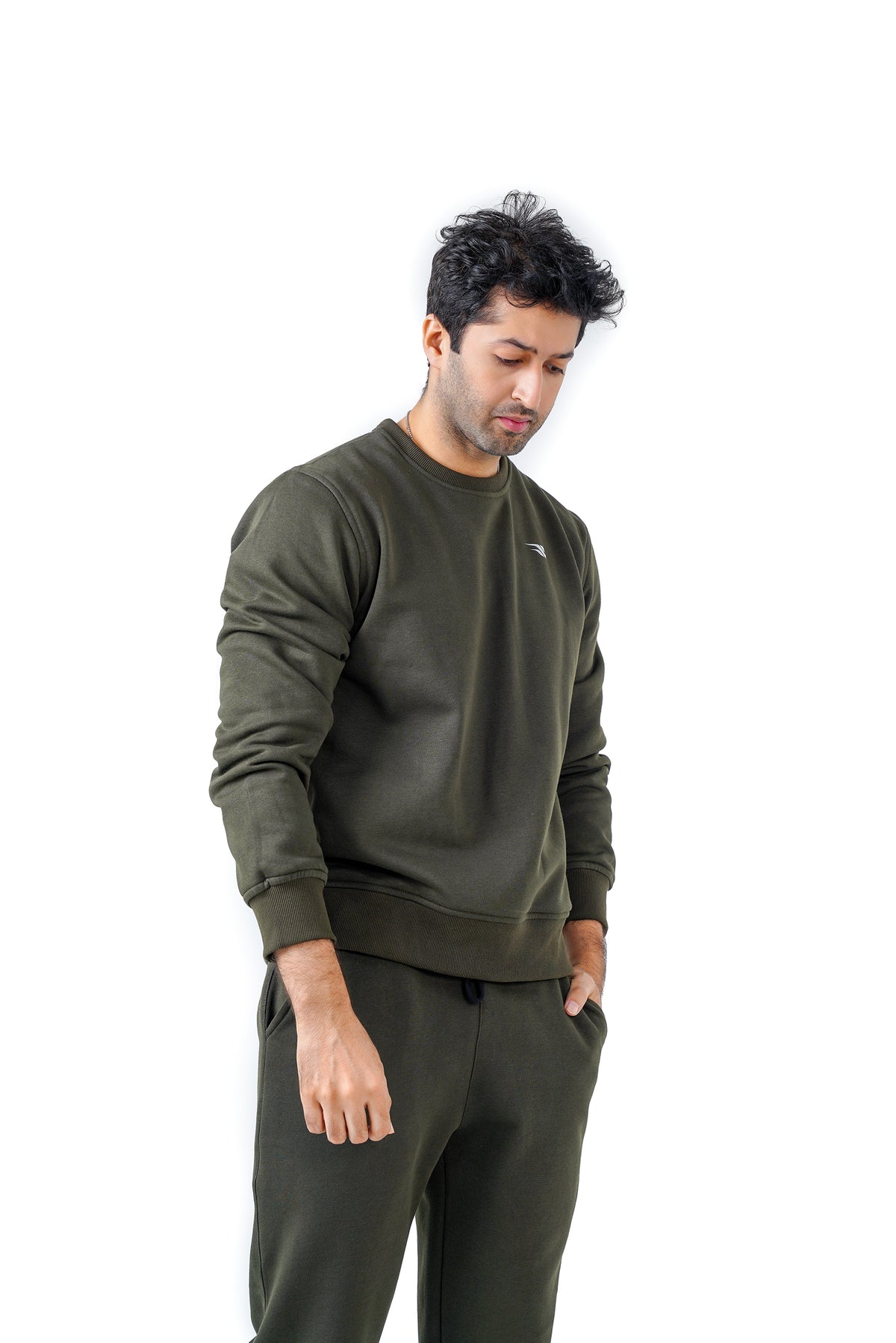 Lounge Ease Fleece Pullover - Olive