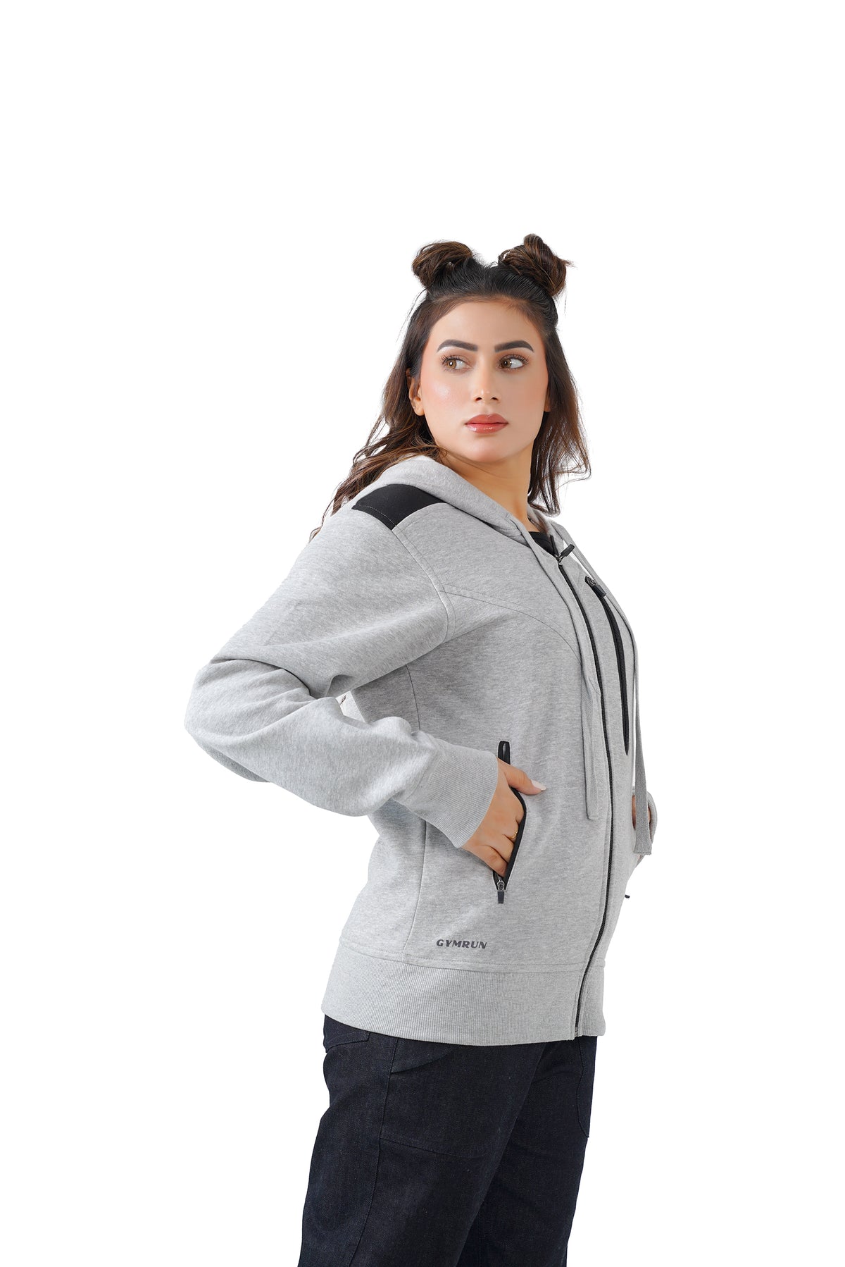 Zippered Comfort Jacket - Heather Grey
