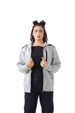 Zippered Comfort Jacket - Heather Grey