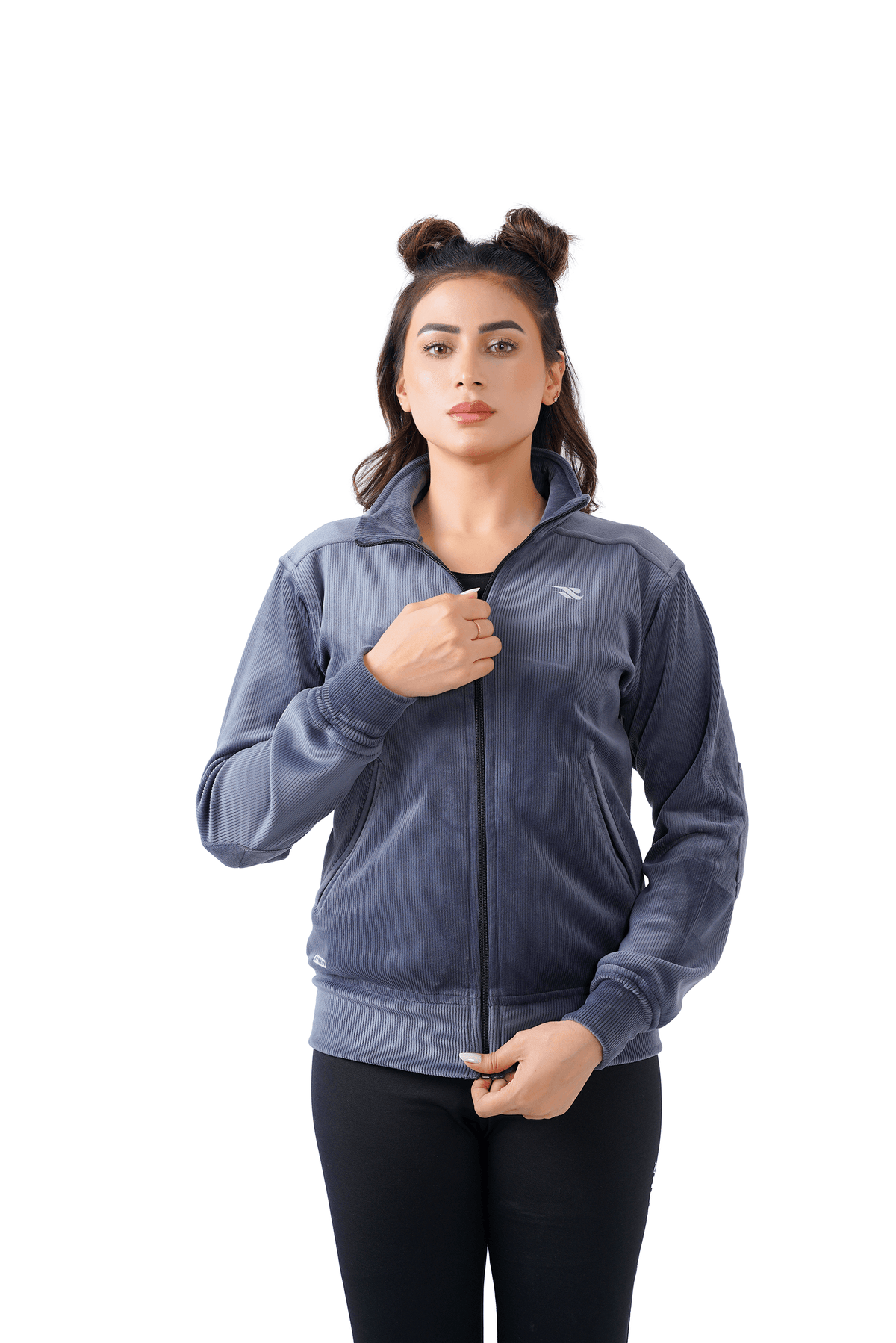 Velvet Ridge Cord Jacket - Grey