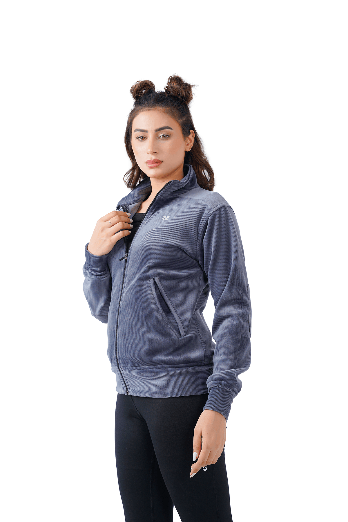 Velvet Ridge Cord Jacket - Grey