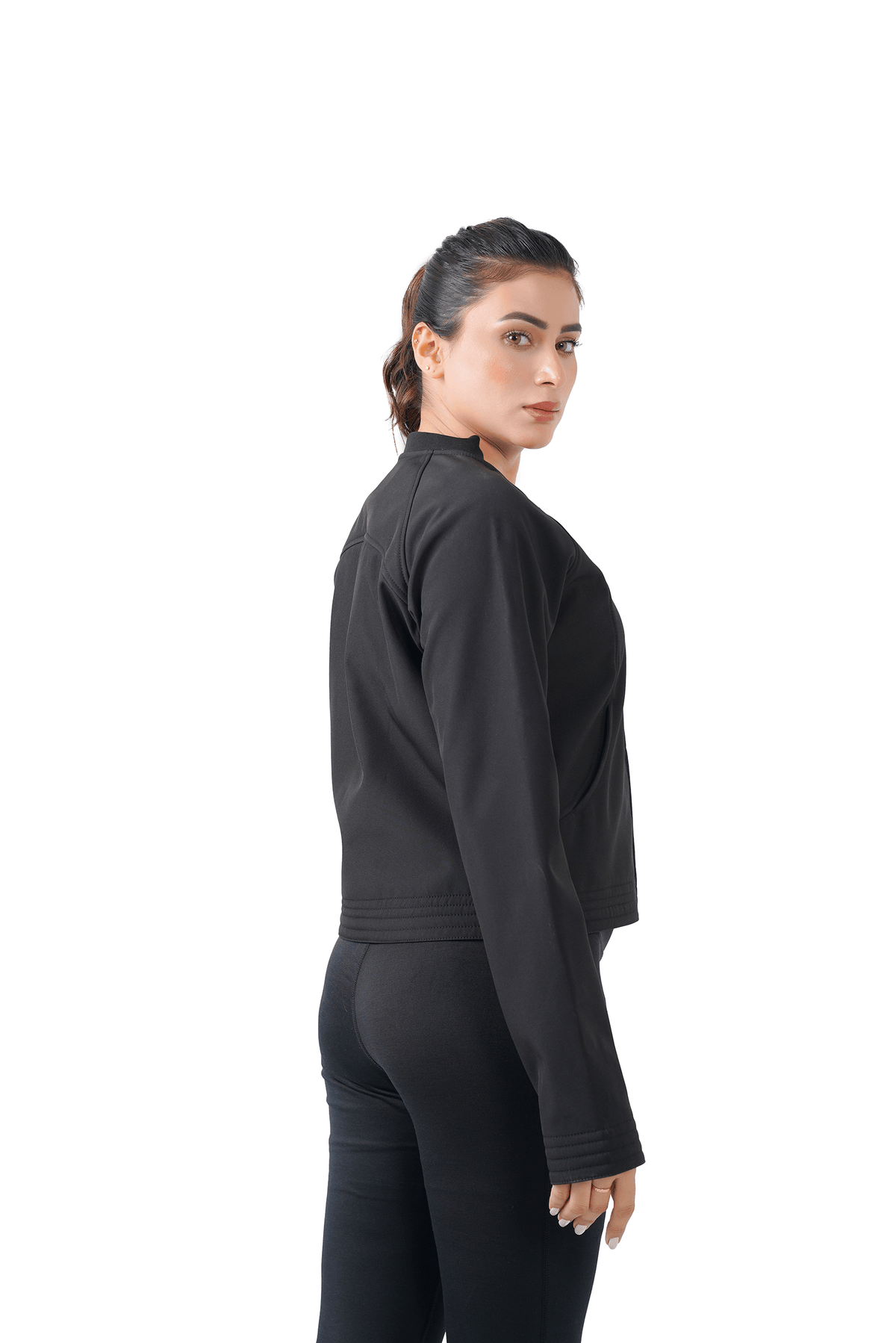 Frost Nest Cropped Jacket - Black