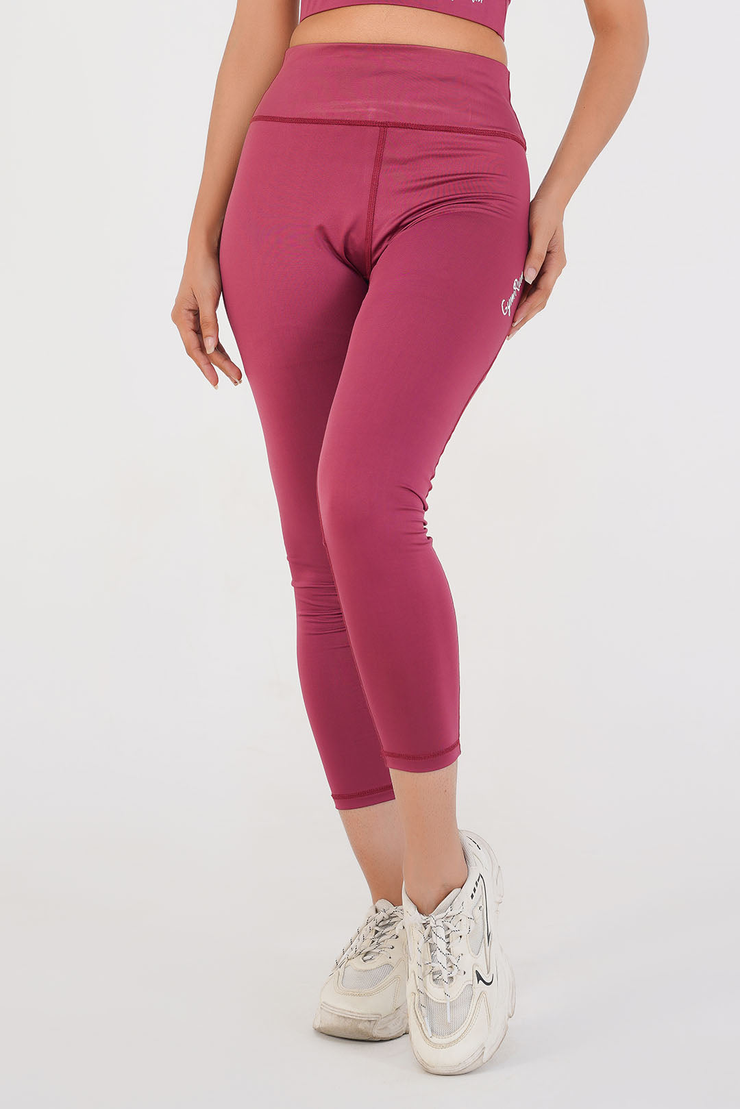 Ladies Basic Performance Leggings - Deep Plum