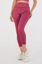 Ladies Basic Performance Leggings - Deep Plum