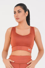 Ladies Basic Performance Sports Bra - Intense Rust