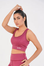 Ladies Basic Performance Sports Bra - Deep Plum