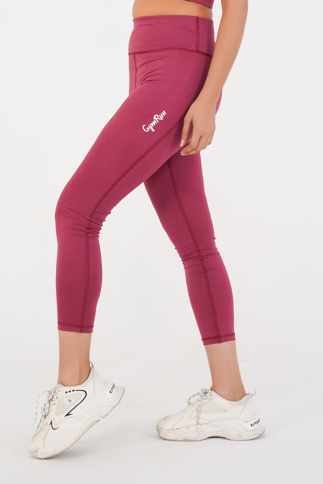 Ladies Basic Performance Leggings - Deep Plum