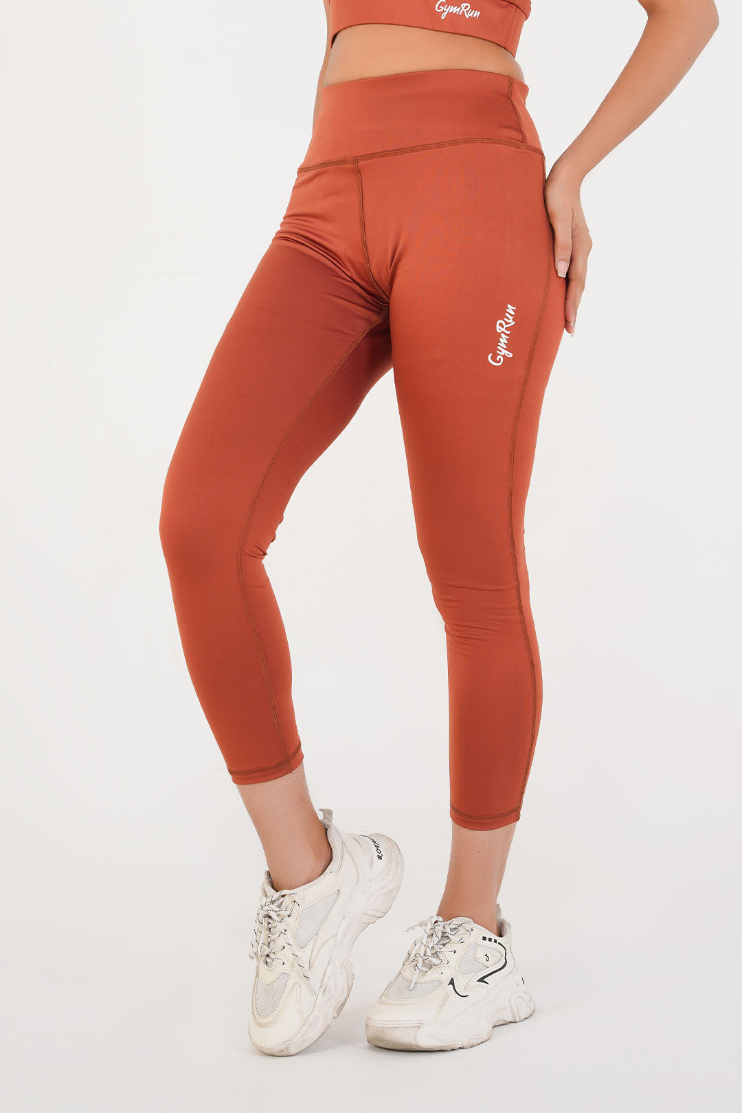Ladies Basic Performance Leggings - Intense Rust
