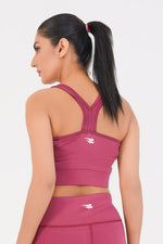 Ladies Basic Performance Sports Bra - Deep Plum