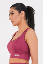 Ladies Basic Performance Sports Bra - Deep Plum