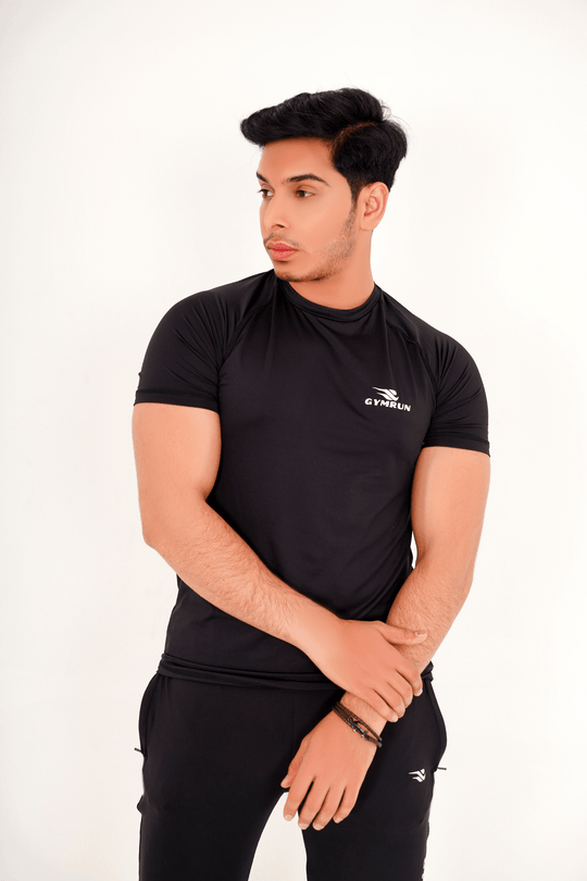 Breath Lite Tee - Black - GYMRUN Activewear