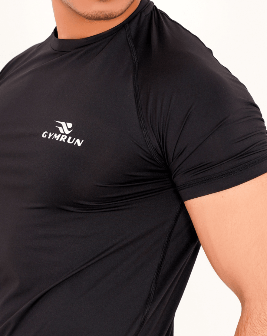 Breath Lite Tee - Black - GYMRUN Activewear