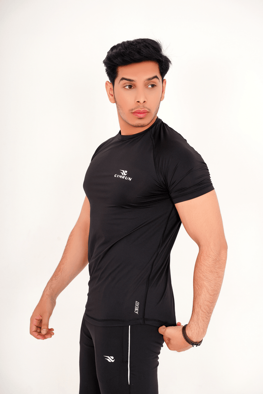 Breath Lite Tee - Black - GYMRUN Activewear