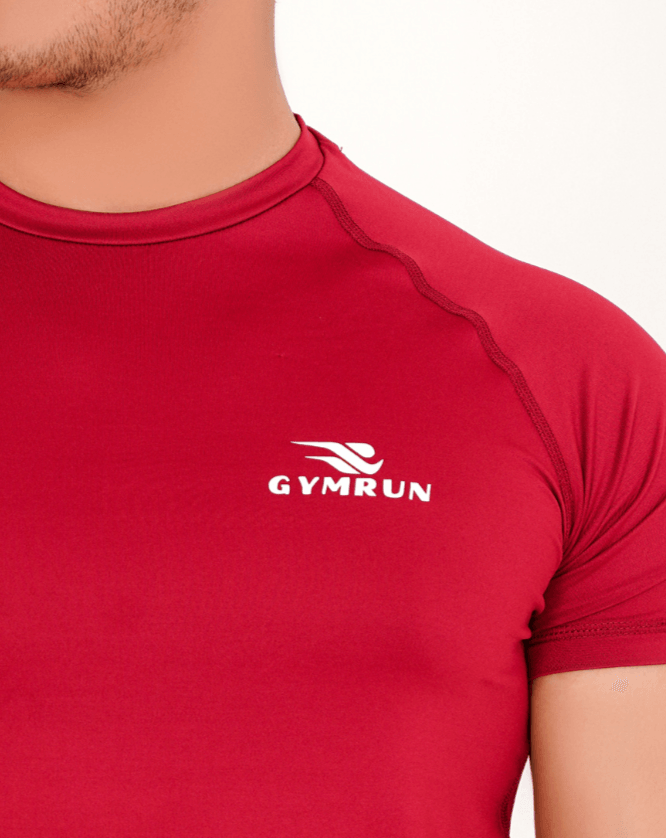 Breath Lite Tee - Maroon - GYMRUN Activewear