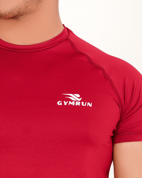 Breath Lite Tee - Maroon - GYMRUN Activewear