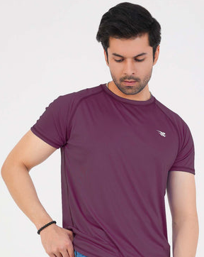 Men's Basic Performance T-Shirt - Deep Plum