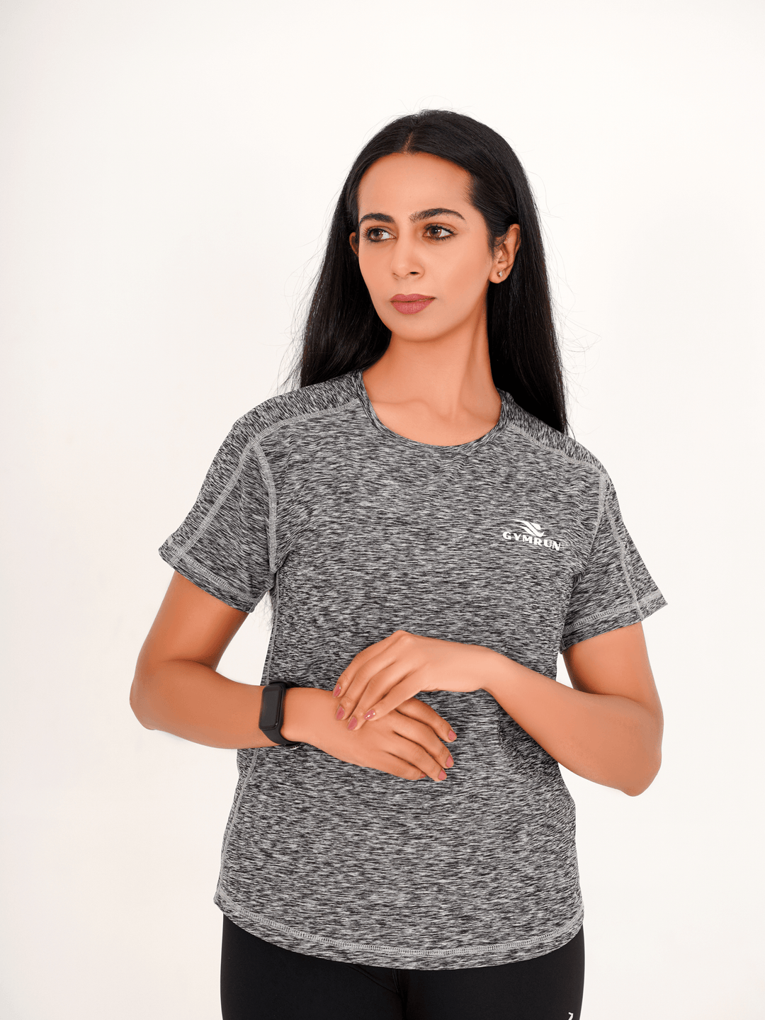 Everyday Hybrid T-Shirt - Black Grey - GYMRUN Activewear