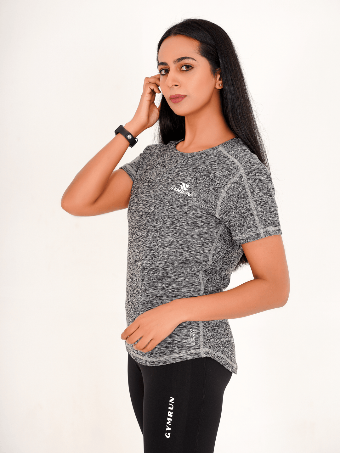 Everyday Hybrid T-Shirt - Black Grey - GYMRUN Activewear