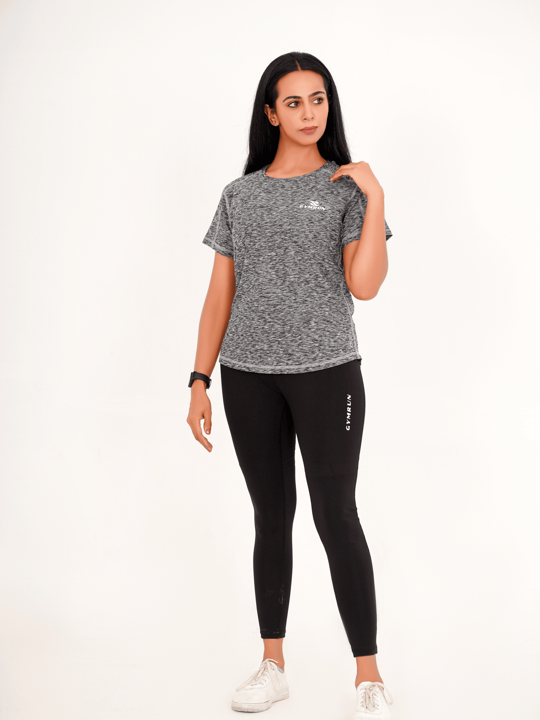 Everyday Hybrid T-Shirt - Black Grey - GYMRUN Activewear