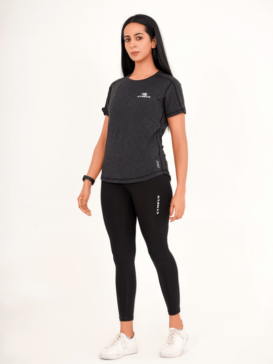 Everyday Hybrid T-Shirt - Black - GYMRUN Activewear