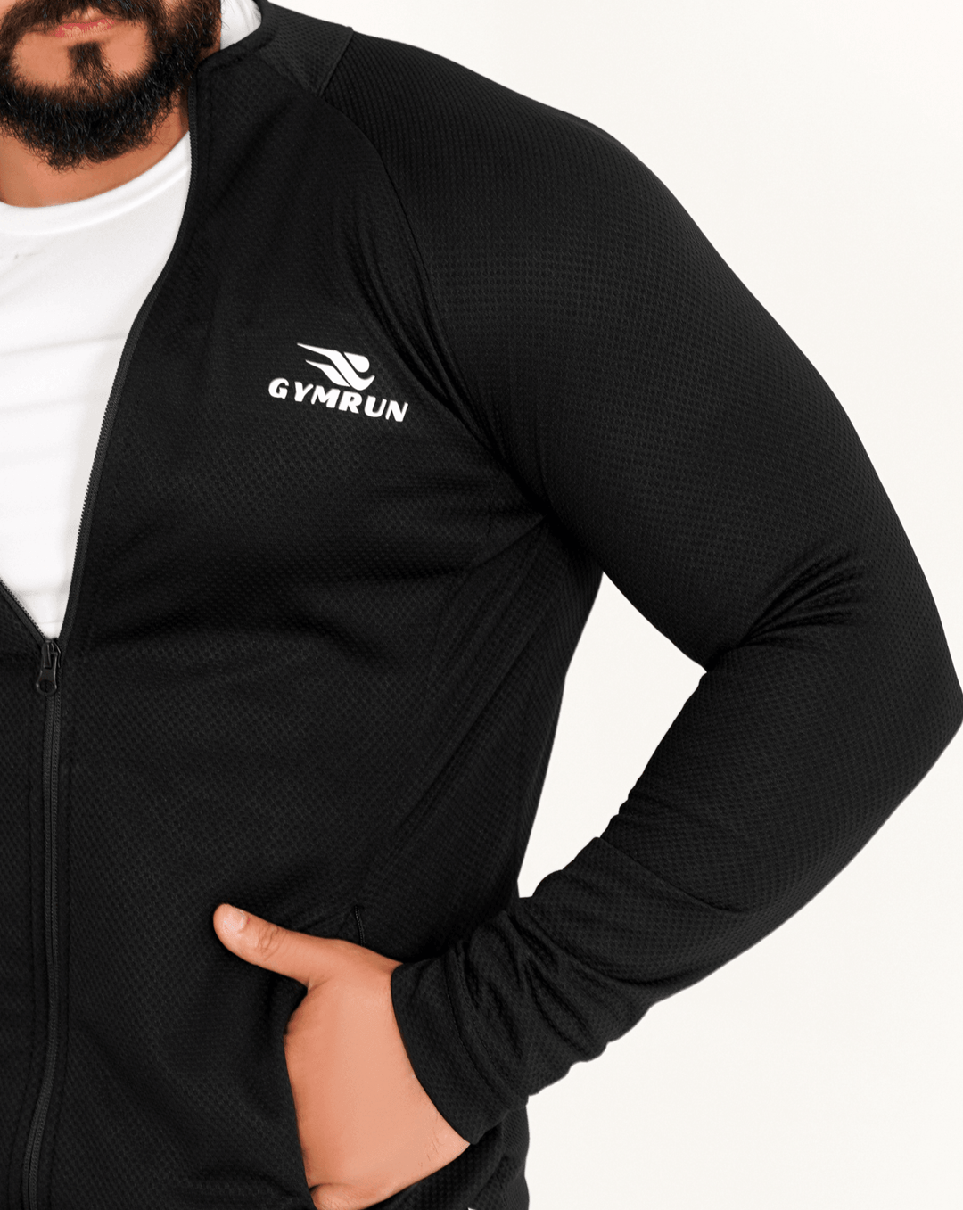 FlexFit Urban Jacket - Black - GYMRUN Activewear