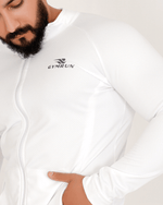 FlexFit Urban Jacket - White - GYMRUN Activewear