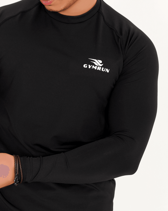 Hybrid Full Sleeve Shirt - Black - GYMRUN Activewear