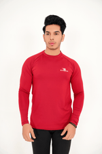 Hybrid Full Sleeve Shirt - Maroon - GYMRUN Activewear