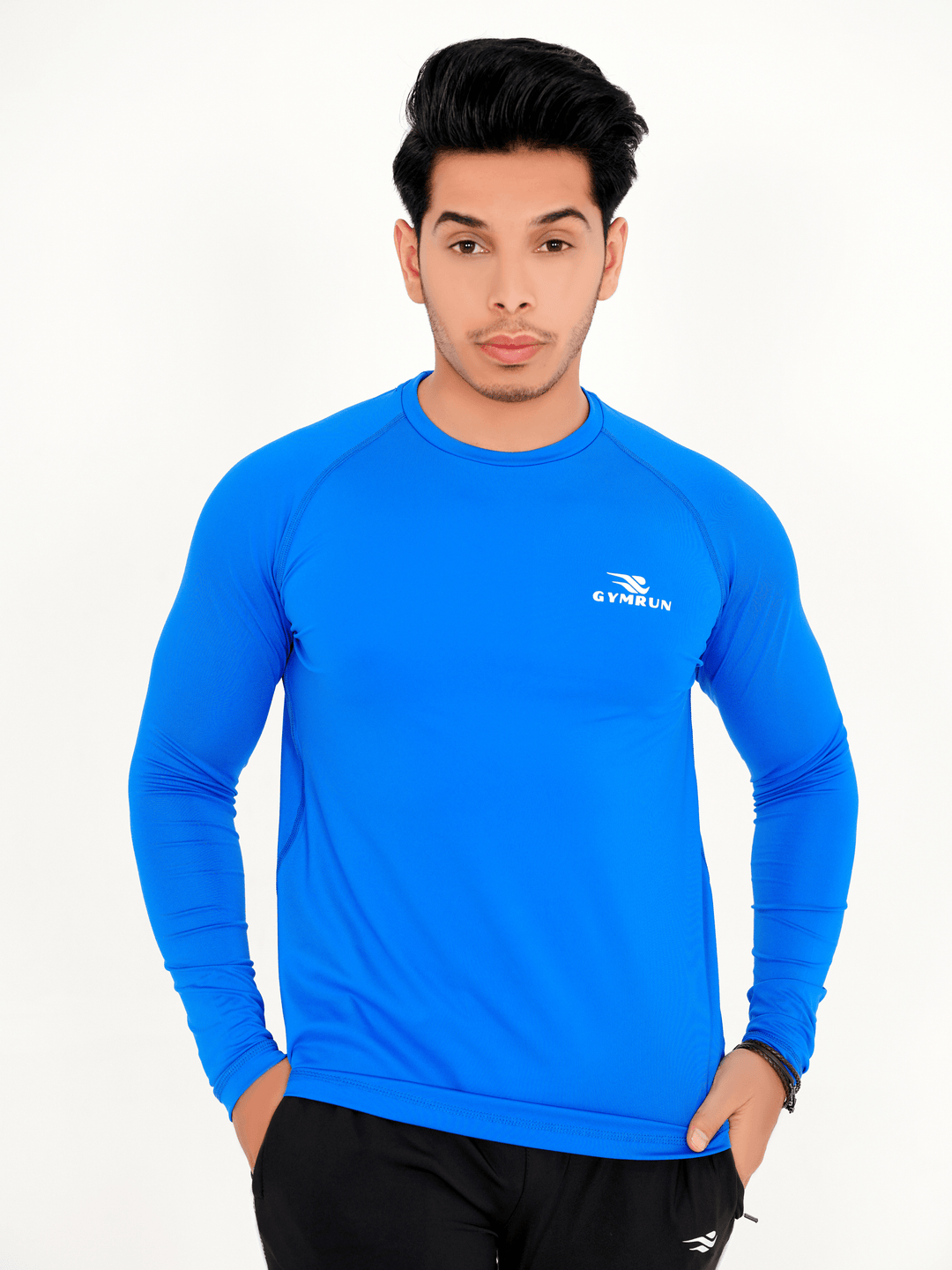 Hybrid Full Sleeve Shirt - Royal Blue - GYMRUN Activewear