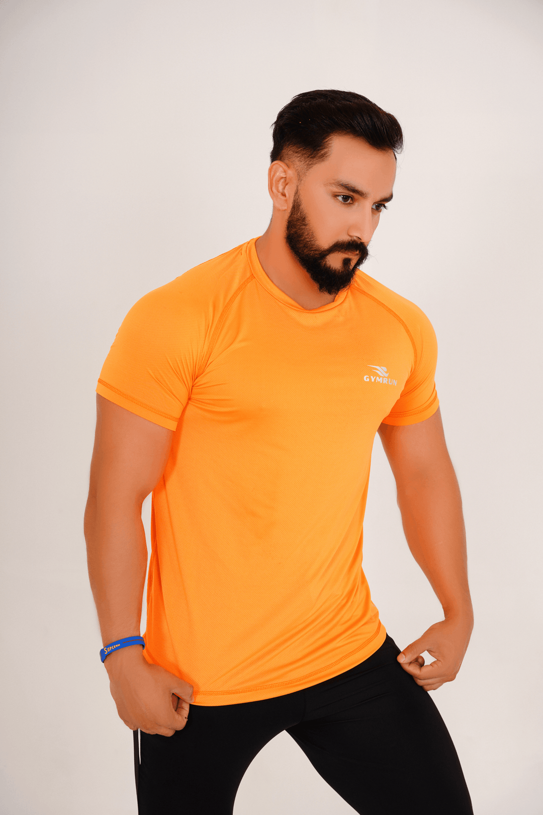 Hydro Mesh Tee - Orange - GYMRUN Activewear