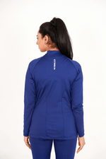 Ladies Compression Zipper - Navy - GYMRUN Activewear