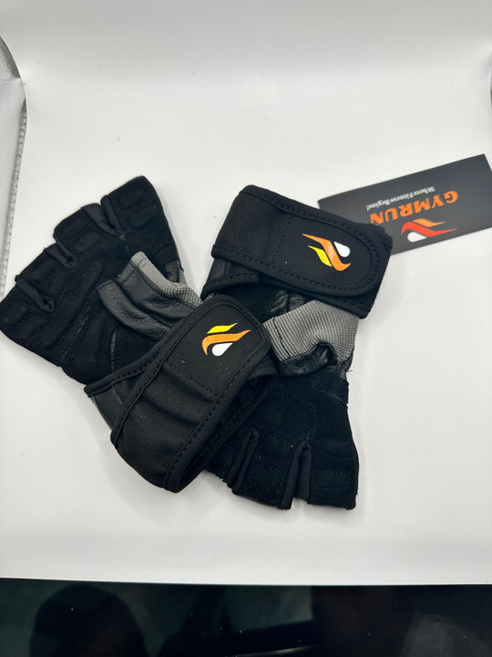 Men's Wrist Wrap Gloves - Grey - GYMRUN Activewear