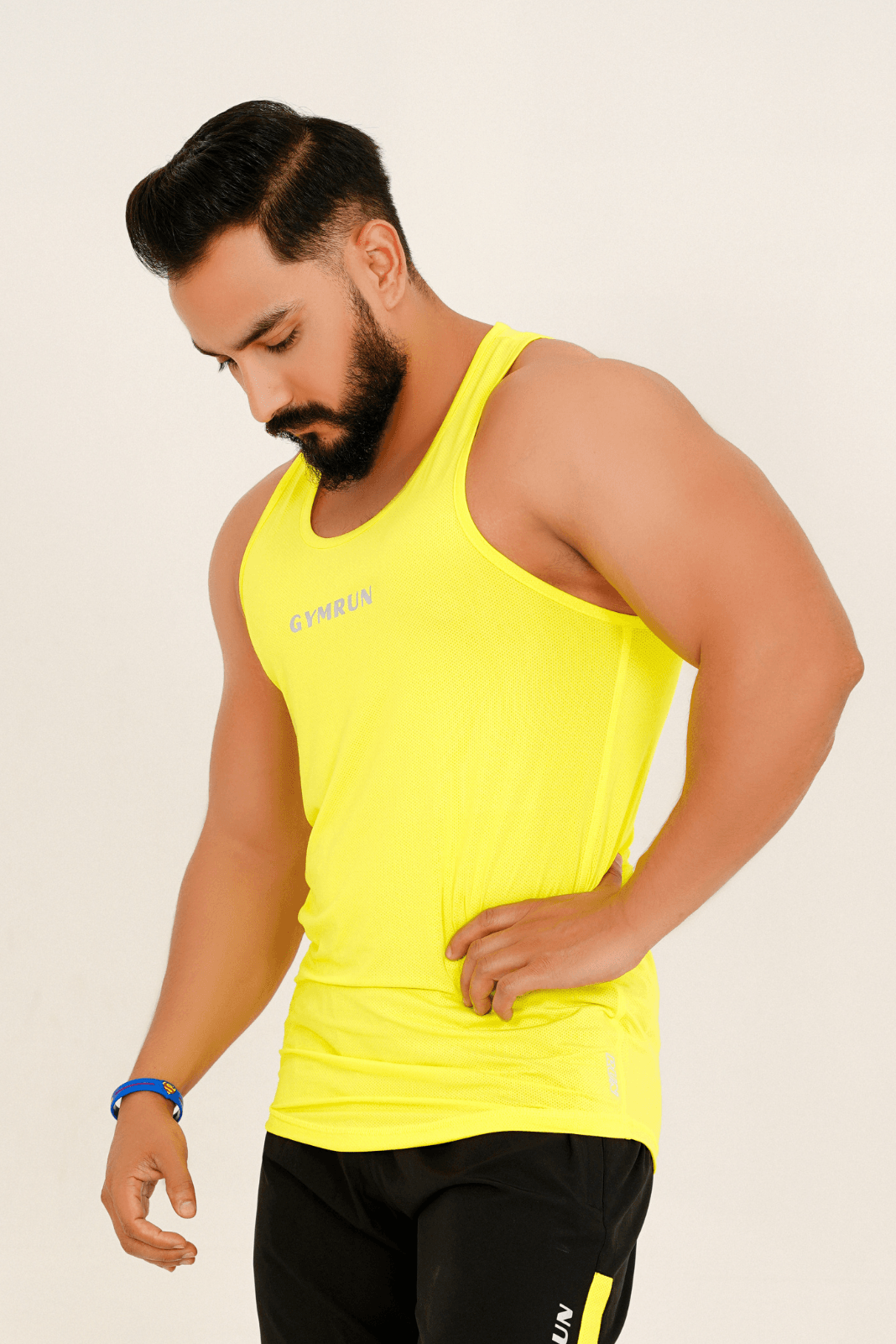 PerformanceFlex Men's Tank Top-Neon Yellow - GYMRUN Activewear