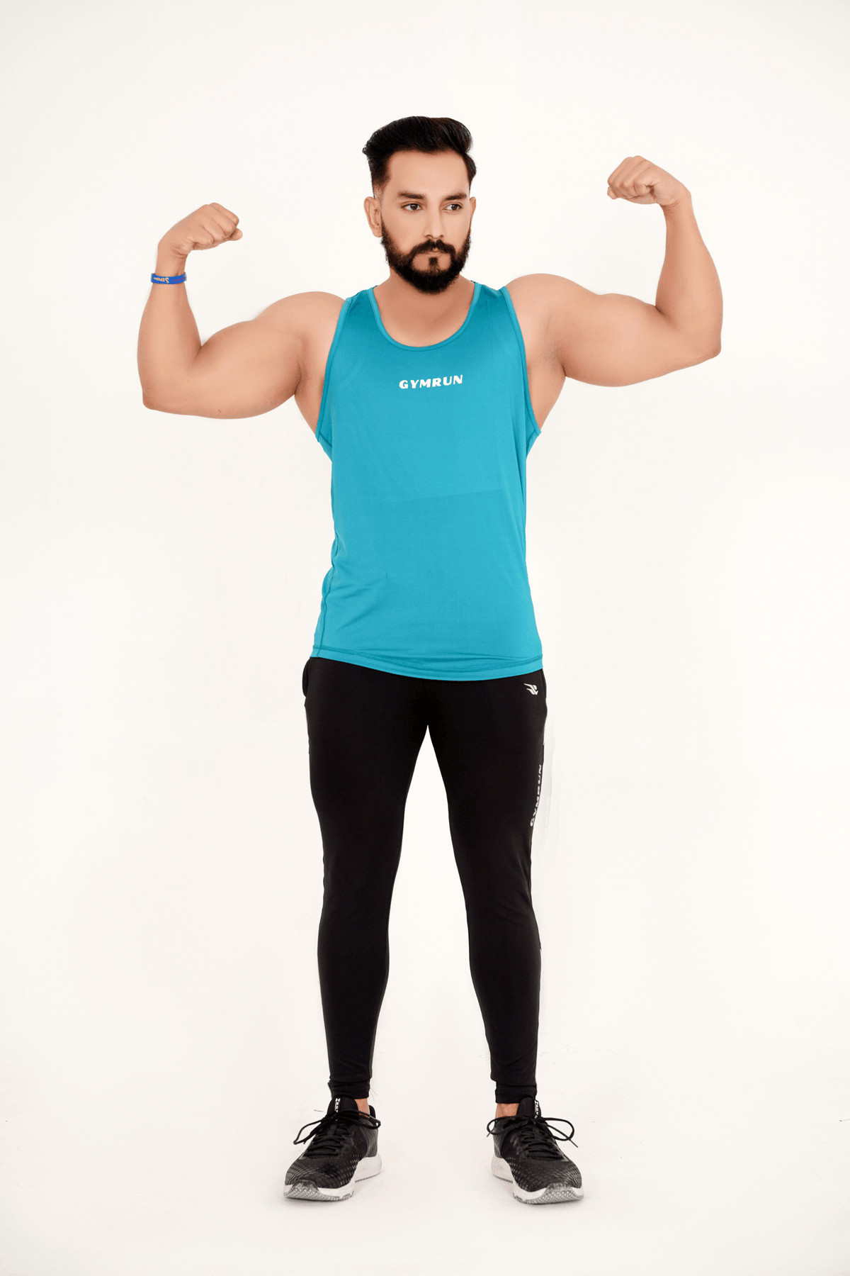 PerformanceFlex Men's Tank Top-Teal - GYMRUN Activewear