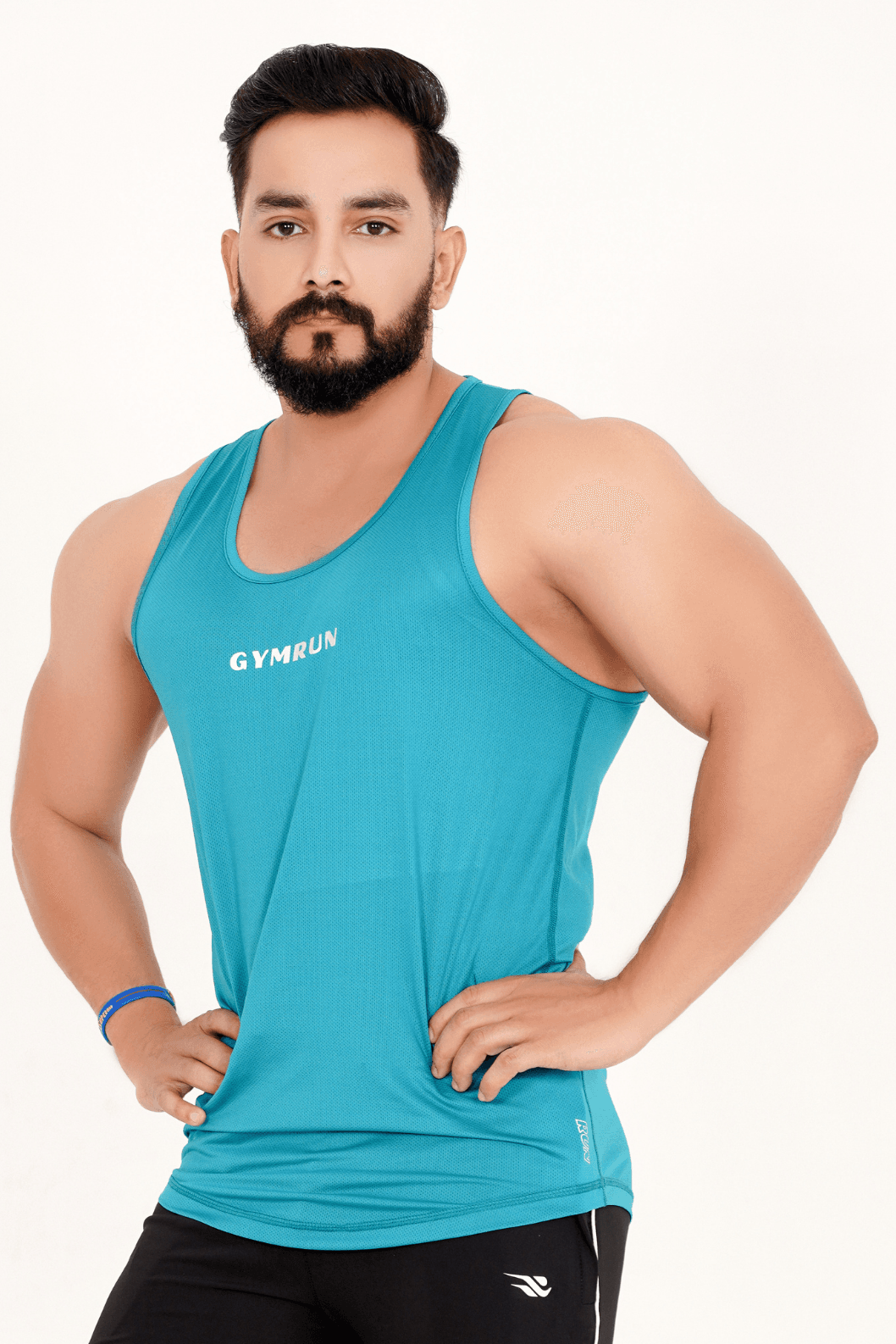 PerformanceFlex Men's Tank Top-Teal - GYMRUN Activewear