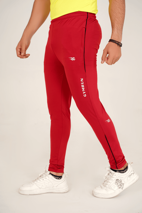 Pro-Fit Men's Performance Trousers-Maroon - GYMRUN Activewear