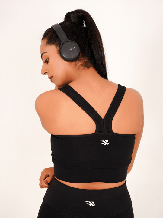 Pro-Fit Padding Sports Bra - Black - GYMRUN Activewear