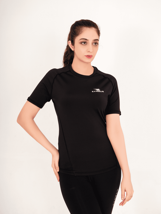 Seamless Dry-Fit Shirt - Black - GYMRUN Activewear