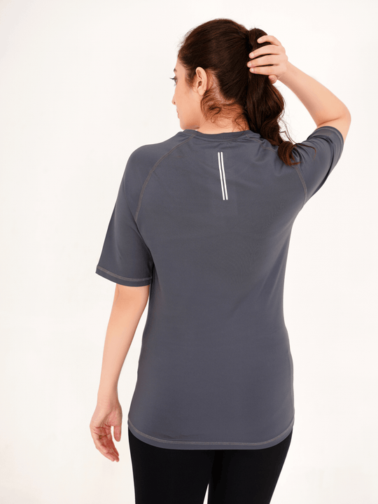 Seamless Dry-Fit Shirt - Grey - GYMRUN Activewear